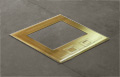 Brass floor box cover w/beveled edge